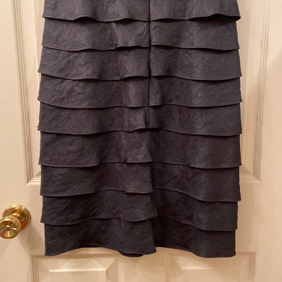 London Times Dress Black Sleeveless Layered Skirt V-Neck WM SZ 10 Gorgeous 🥰 - Picture 10 of 13